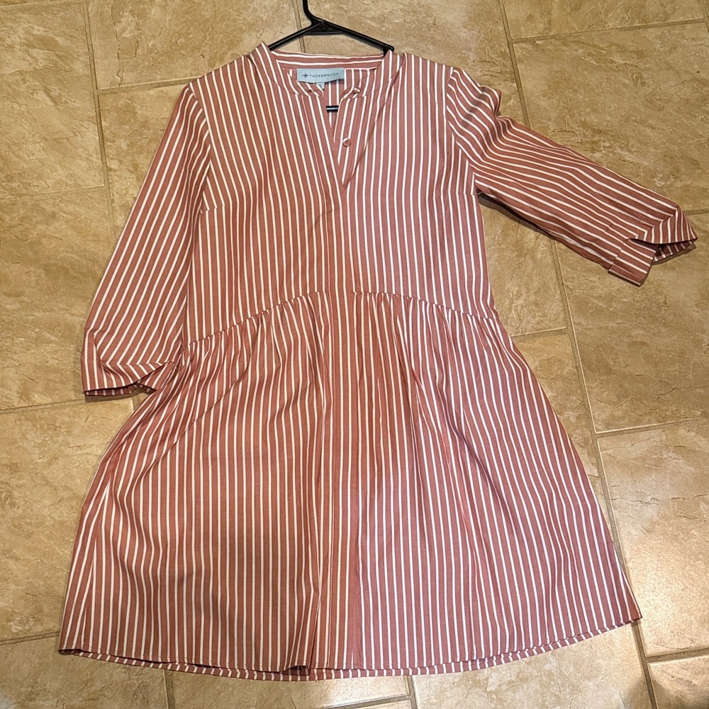 Tuckernuck Pink and White Striped Kids Dress
